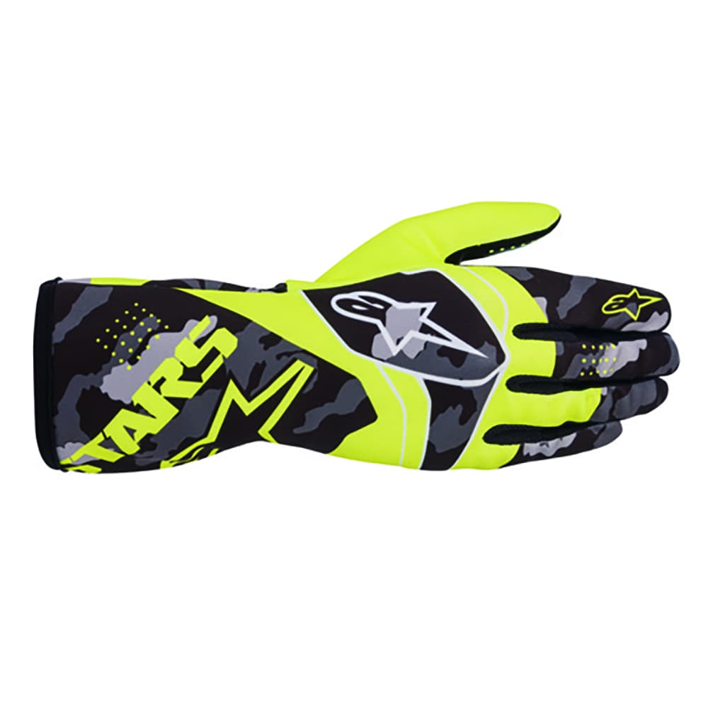 Alpinestars Tech 1-K Race V2 Kinder Motorradhandschuhe – Gelb Fluor/schwarz, Rutschfest & Atmungsaktiv, Größe XL